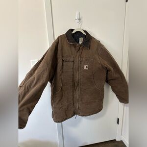 Carhartt Men's Field Jacket in Brown Corduroy Collar